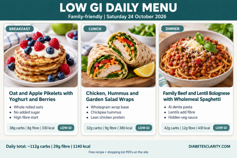 Low GI Daily Menu: Family-Friendly Spring Favourites