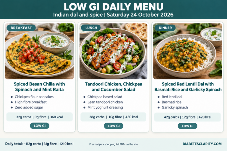 Low GI Daily Menu: Indian Dal and Spice Day